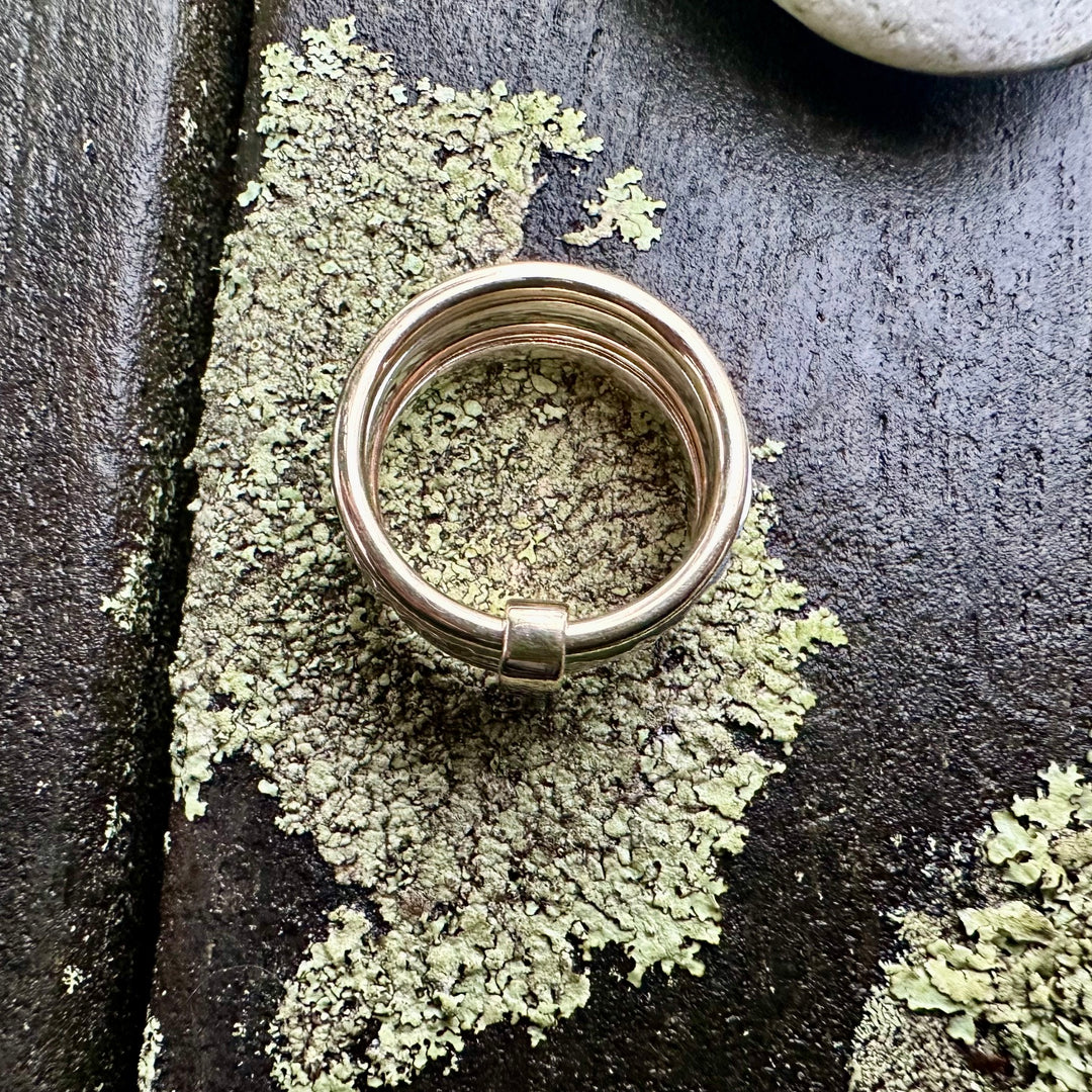 9ct Gold &amp; Sterling Silver Unity Ring