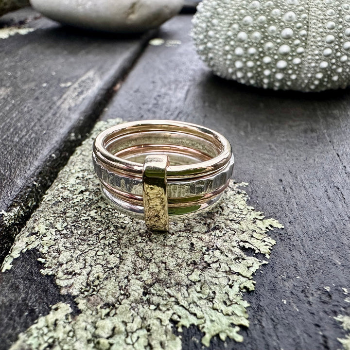 9ct Gold &amp; Sterling Silver Unity Ring