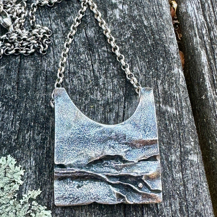 Vintage Danish Sterling silver pendant necklace