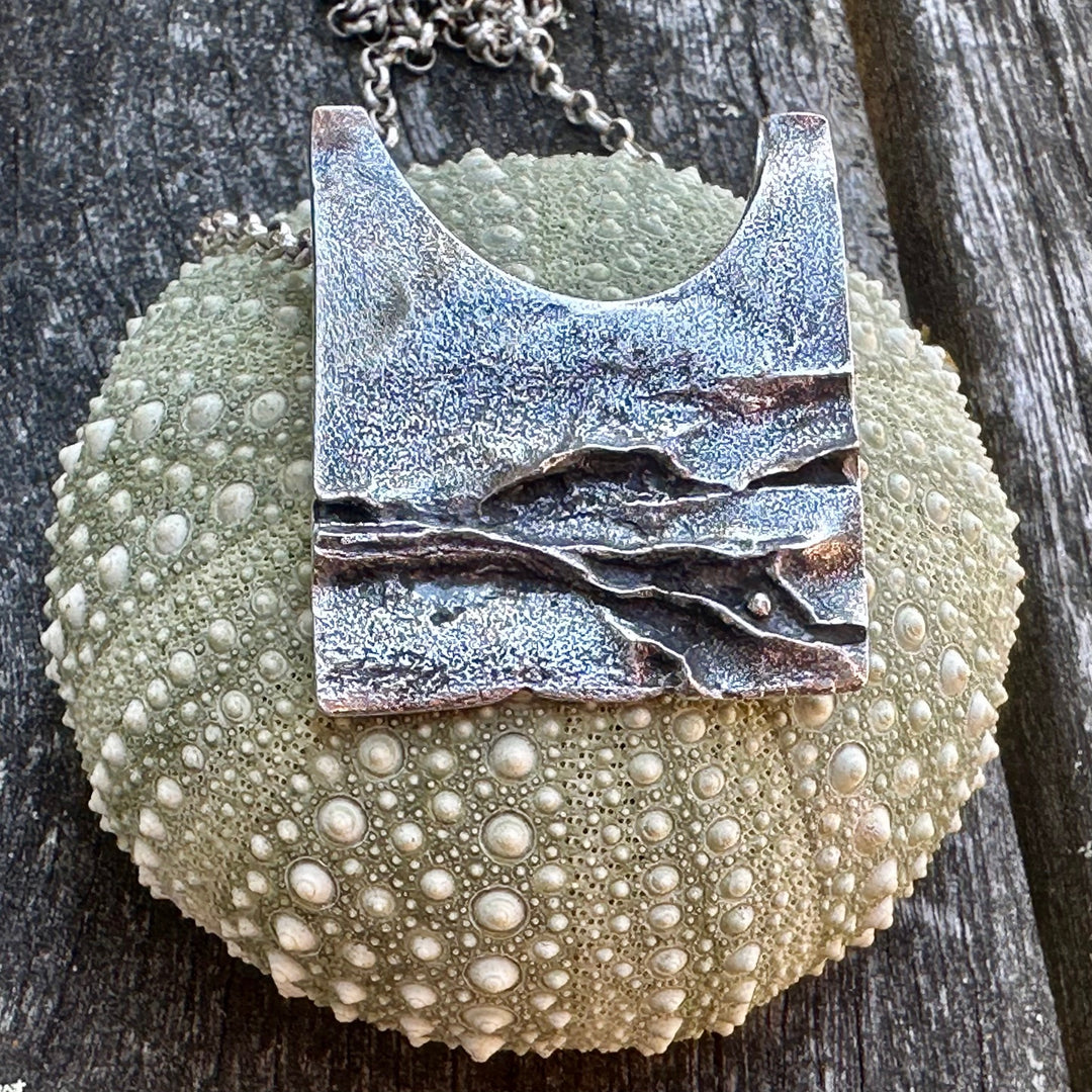 Vintage Danish Sterling silver pendant necklace