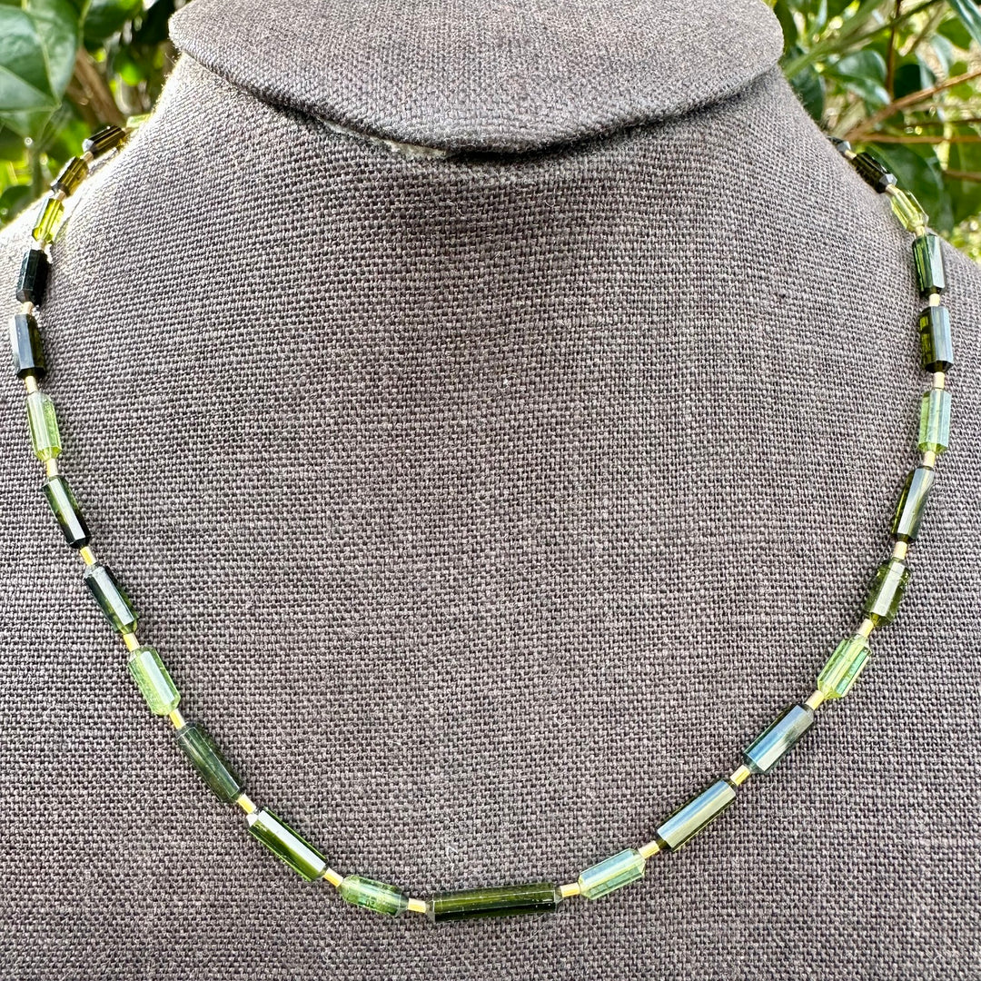 Tourmaline crystal necklace