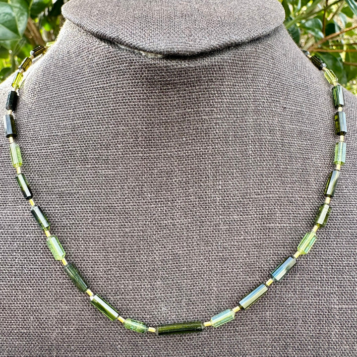 Tourmaline crystal necklace