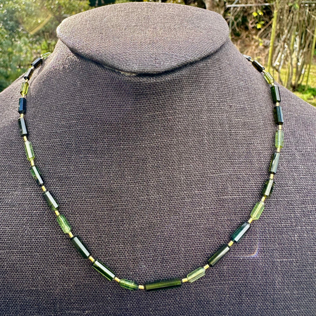 Tourmaline crystal necklace