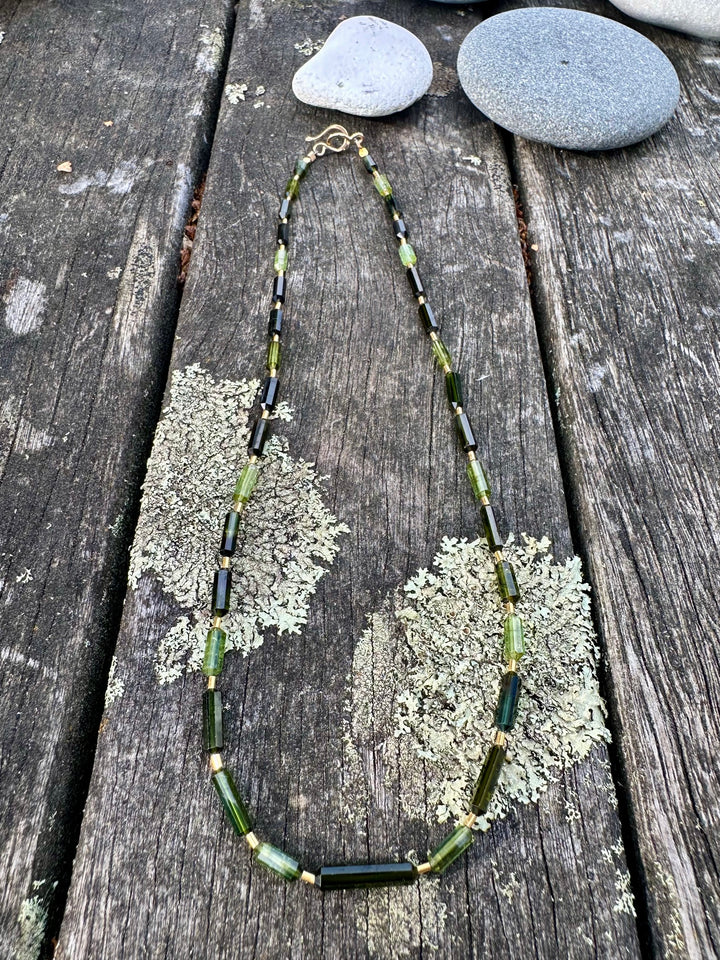 Tourmaline crystal necklace