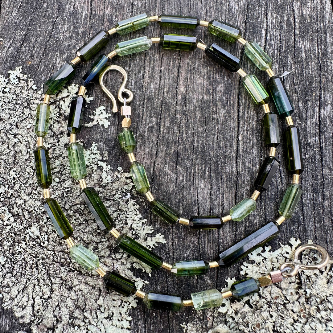 Tourmaline crystal necklace