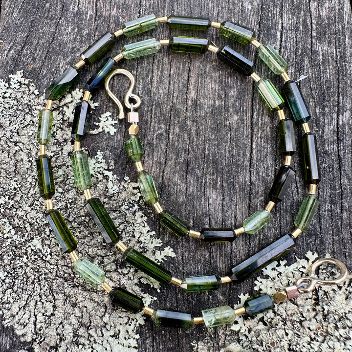 Tourmaline crystal necklace