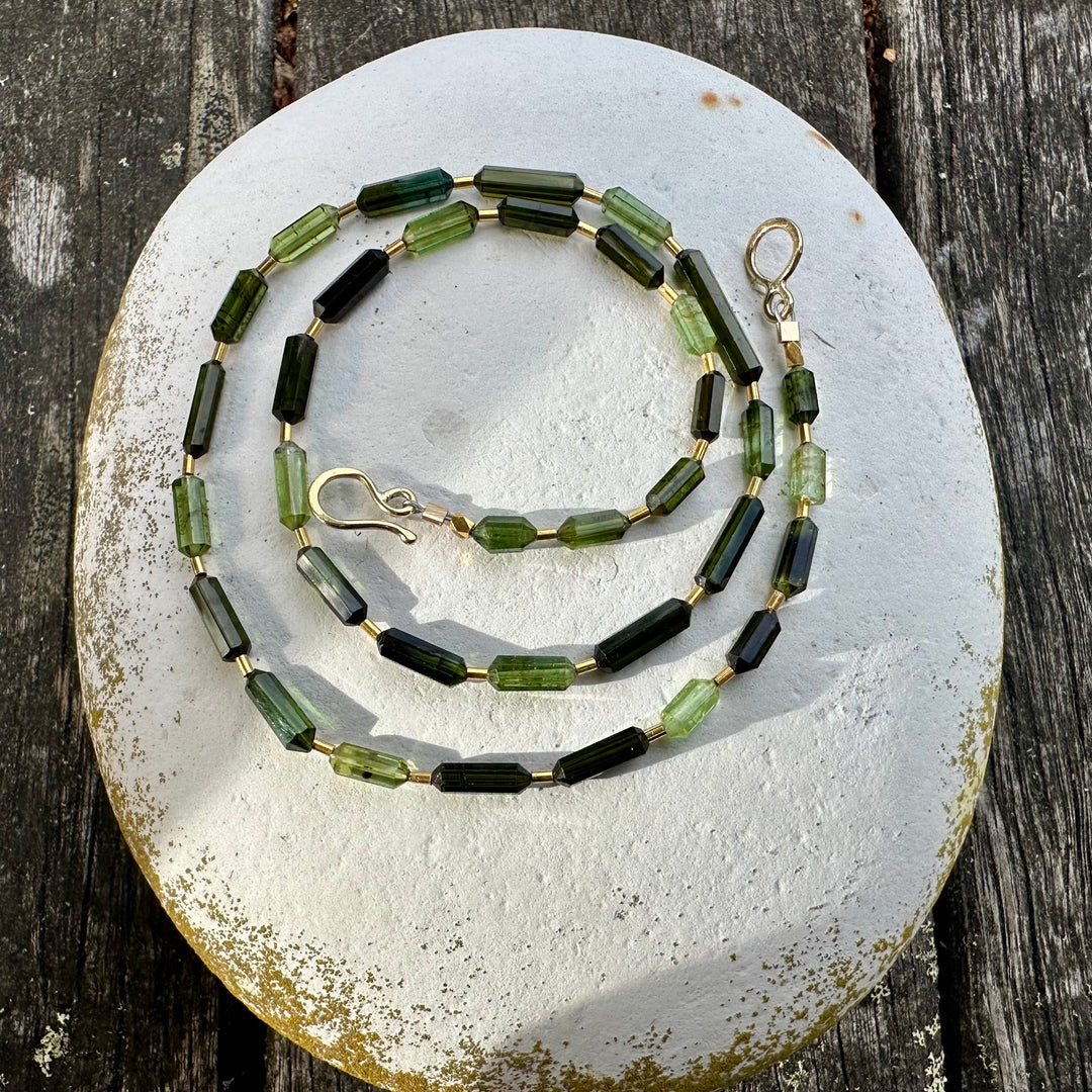 Tourmaline crystal necklace