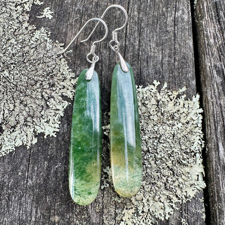 Marsden flower greenstone earrings