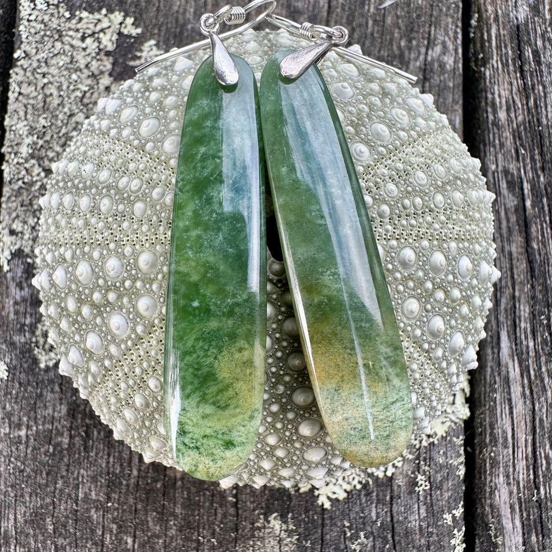 Marsden flower greenstone earrings