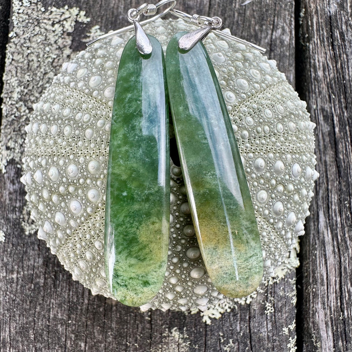Marsden flower greenstone earrings