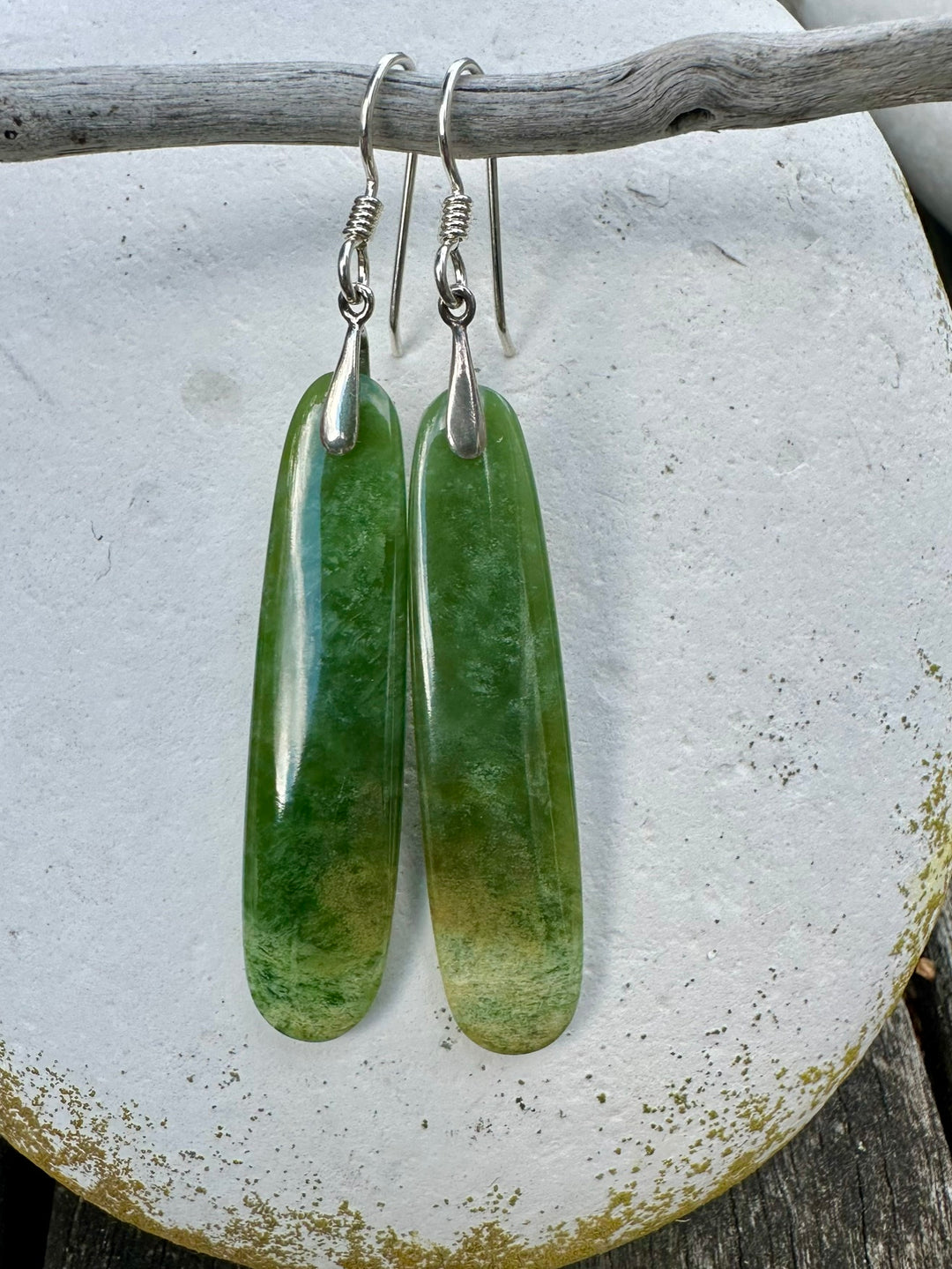Marsden flower greenstone earrings