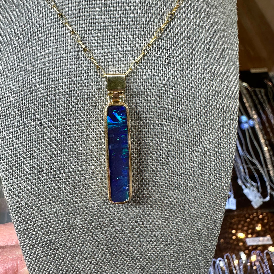 7.4ct Australian Boulder opal pendant