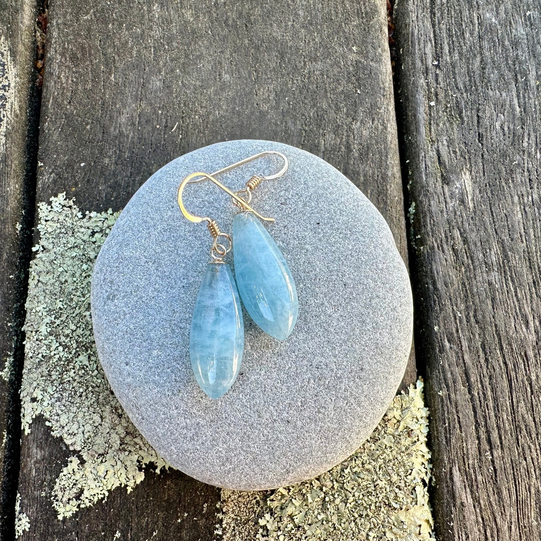aquamarine drop earrings
