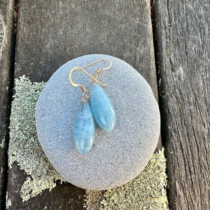 aquamarine drop earrings