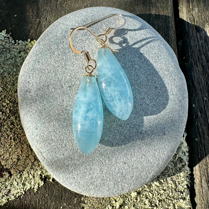 aquamarine drop earrings