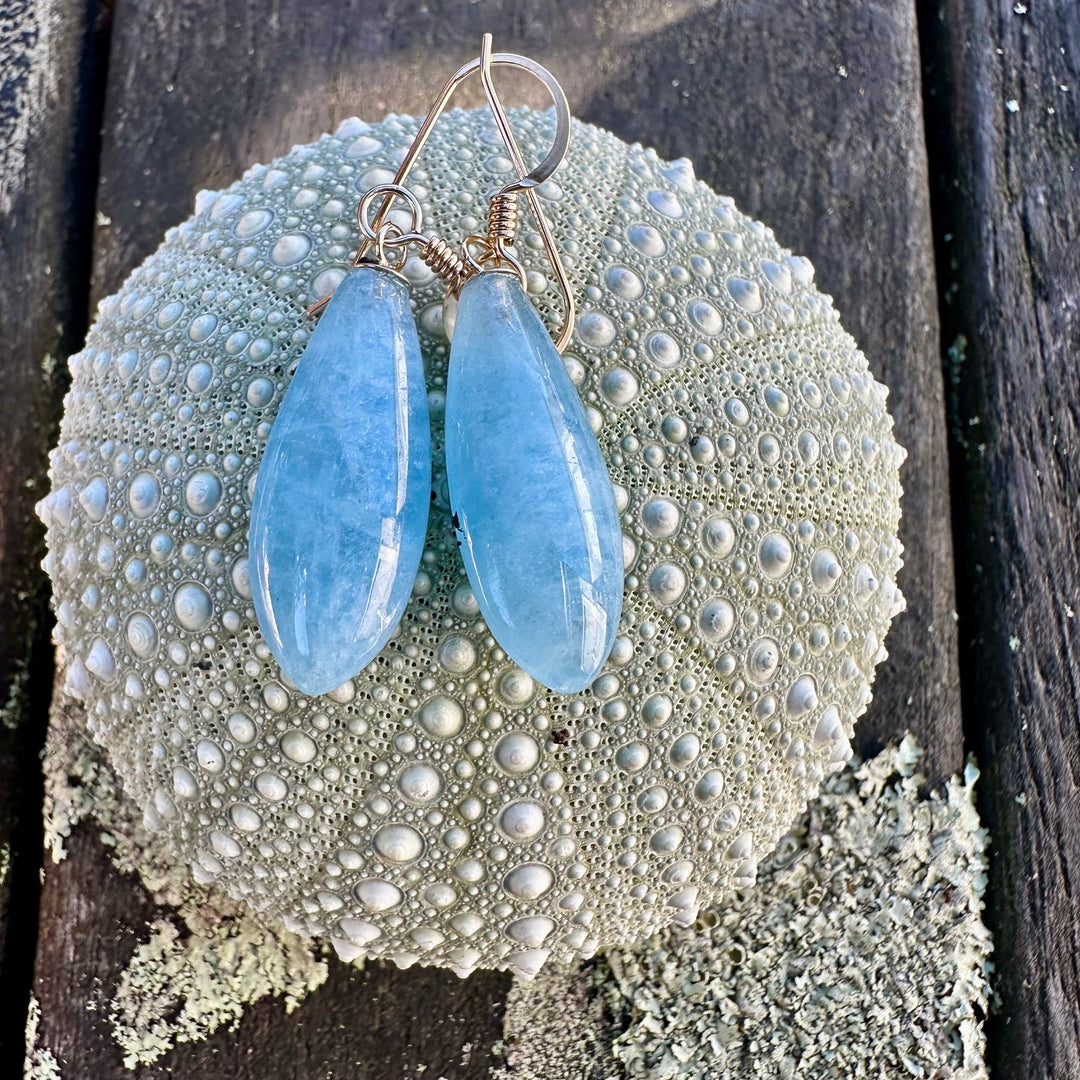 aquamarine drop earrings