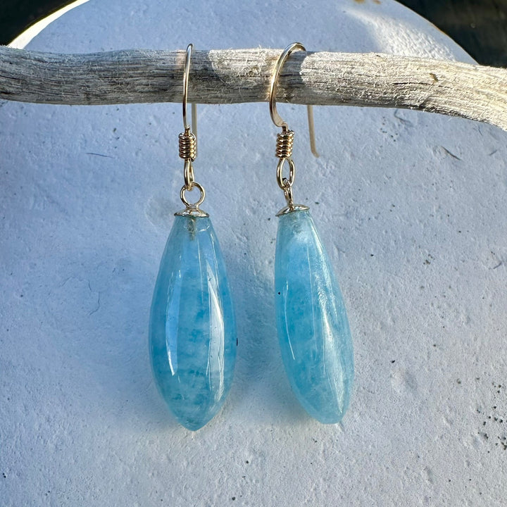 aquamarine drop earrings