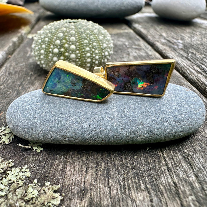 Vintage boulder opals in 18ct gold