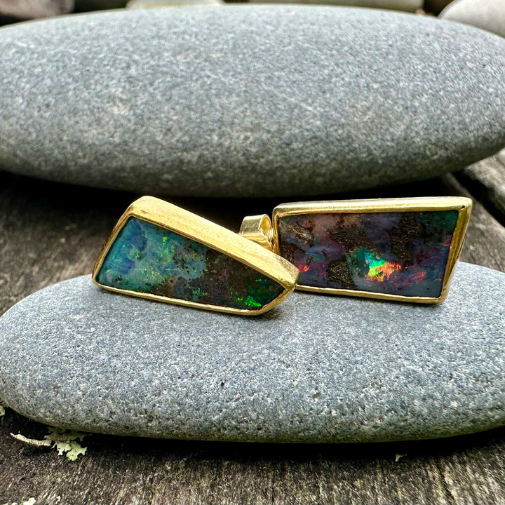 Vintage boulder opals in 18ct gold