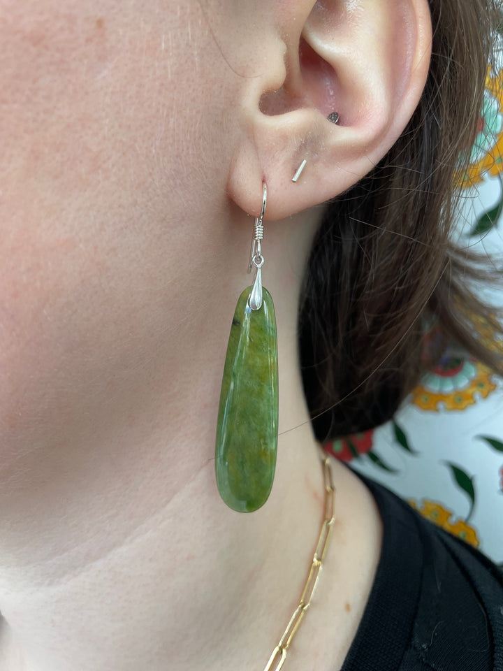 Marsden Flower greenstone matched earrings