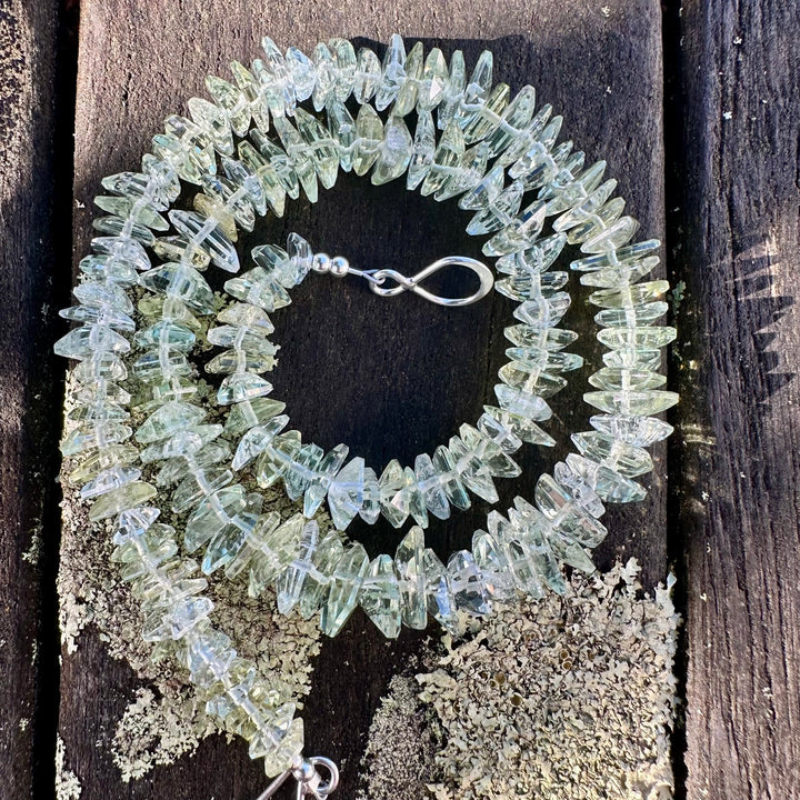 Prasiolite (green amethyst) necklace