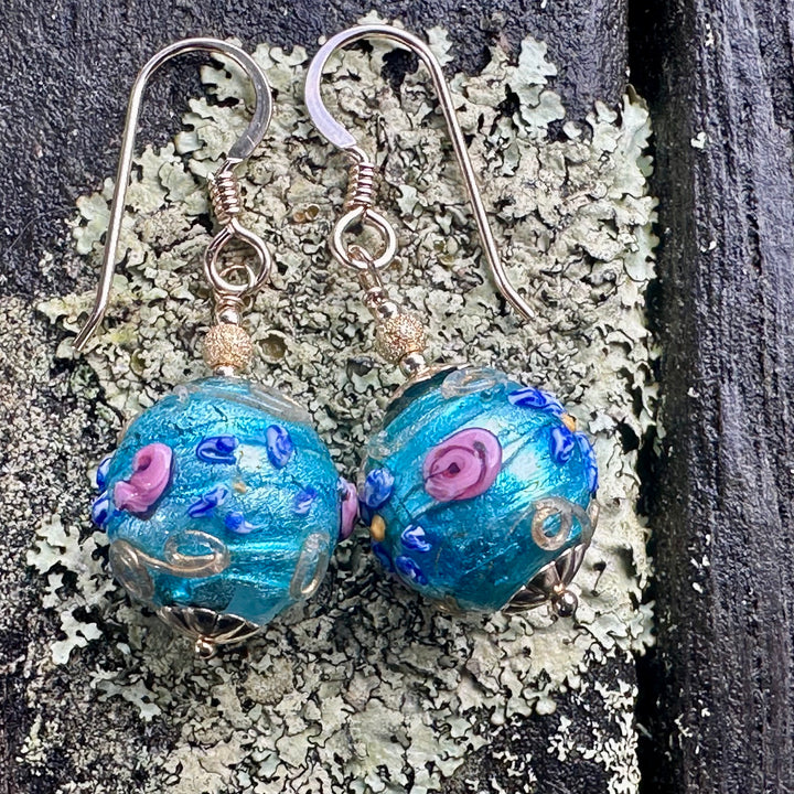 Vintage Venetian wedding cake earrings