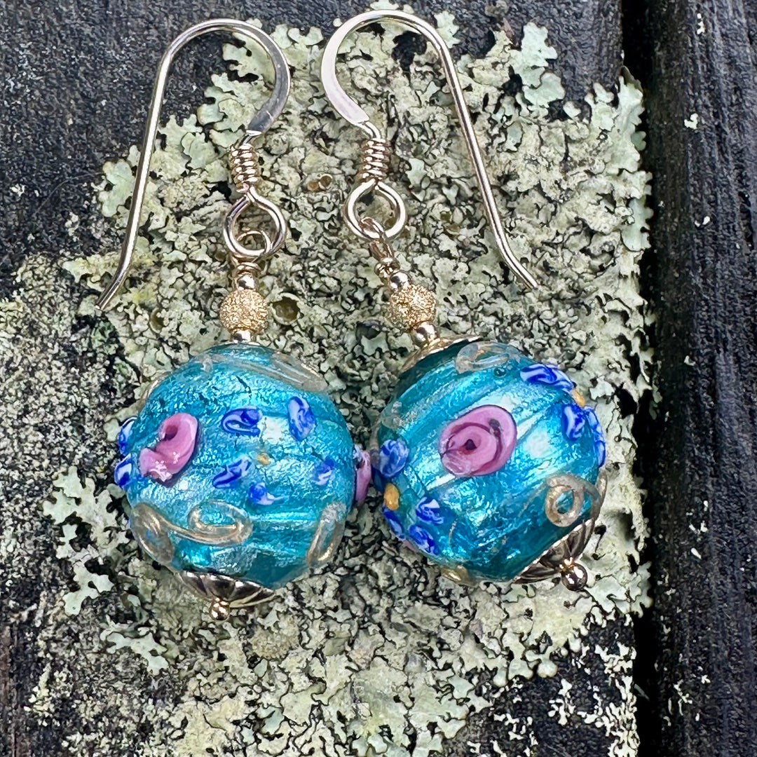 Vintage Venetian wedding cake earrings