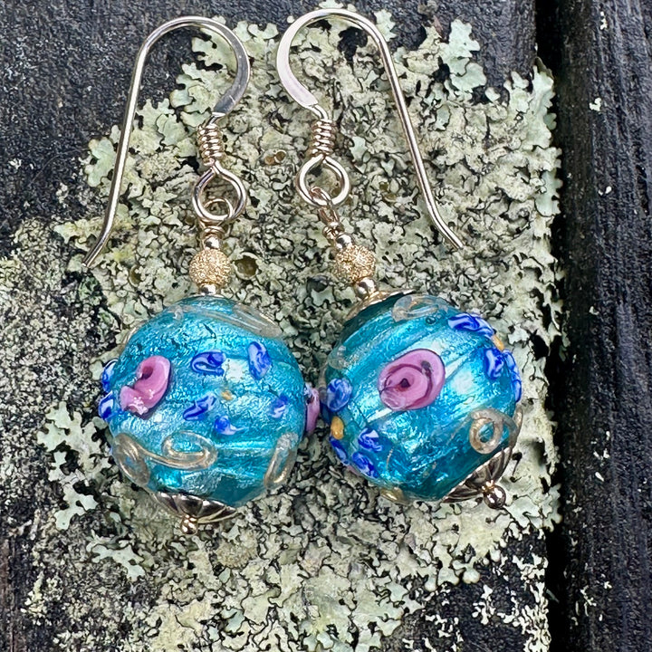 Vintage Venetian wedding cake earrings