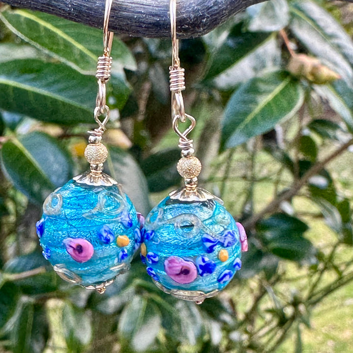 Vintage Venetian wedding cake earrings
