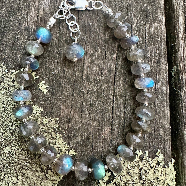 Faceted labradorite bracelet