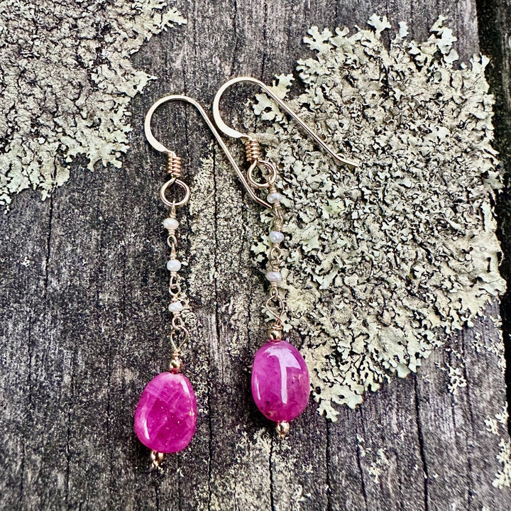 Indian ruby earrings