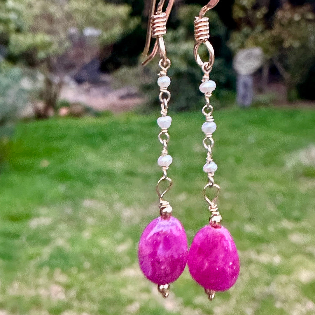 Indian ruby earrings