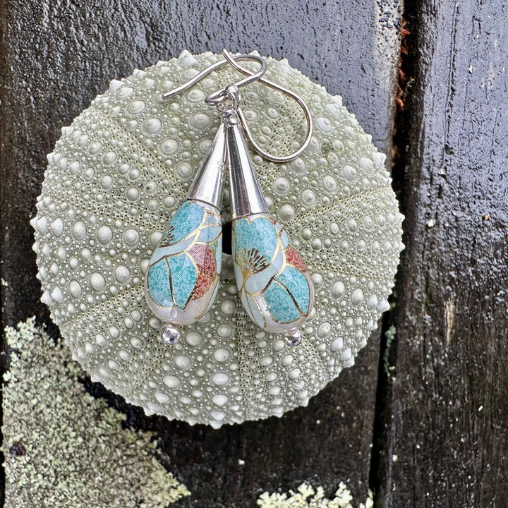 Japanese decal drop earrings