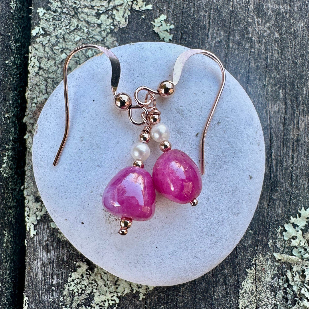 Indian ruby earrings