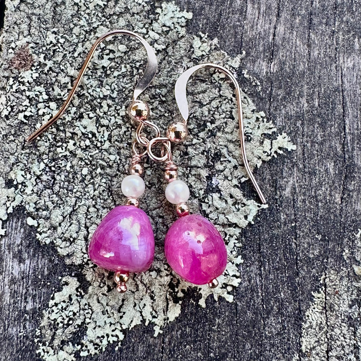 Indian ruby earrings