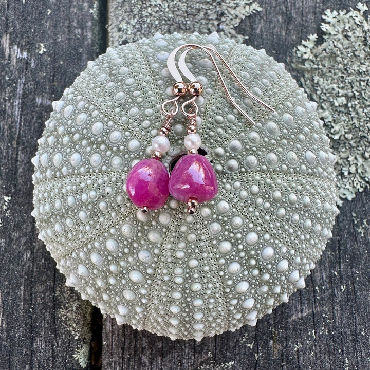 Indian ruby earrings