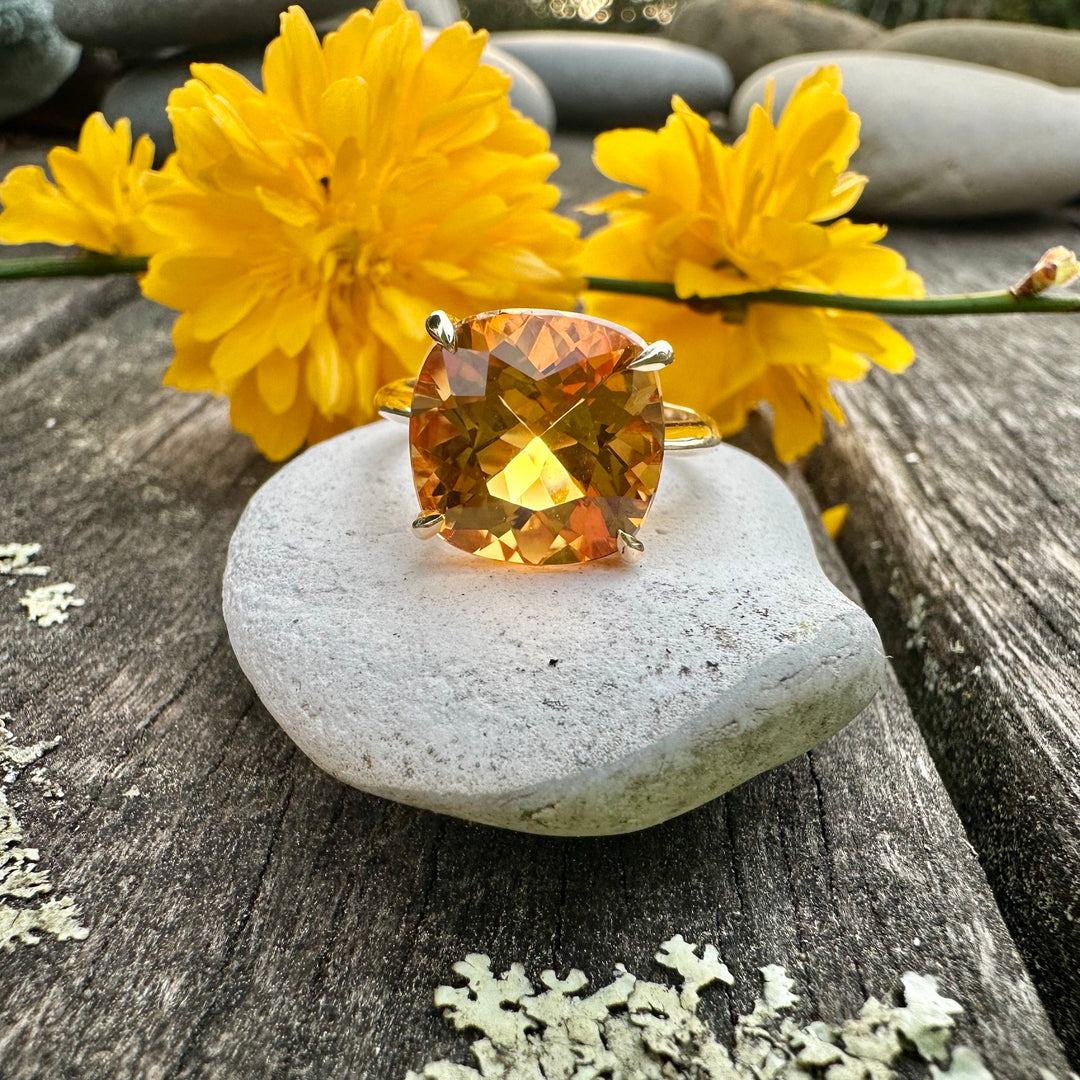 6.8ct brazilian citrine ring