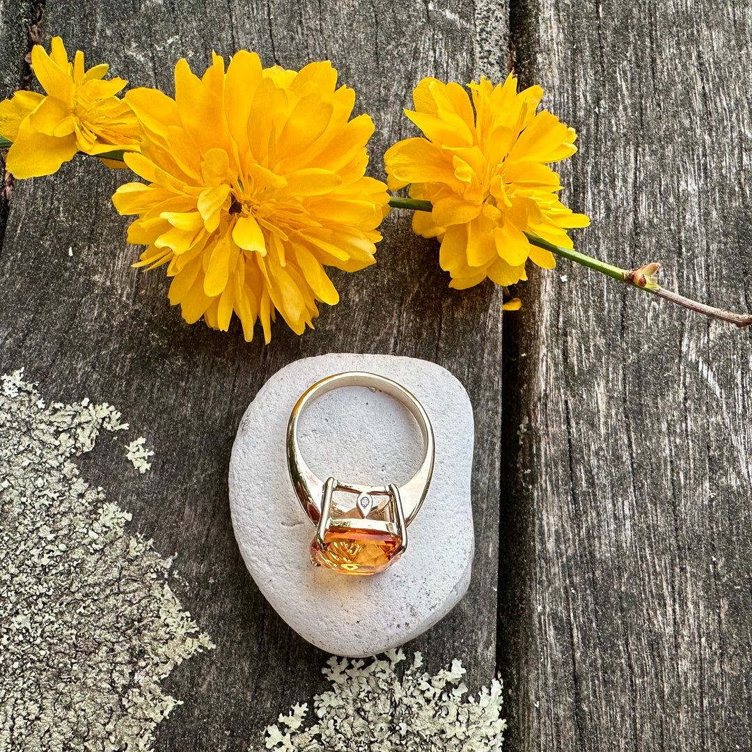 6.8ct brazilian citrine ring