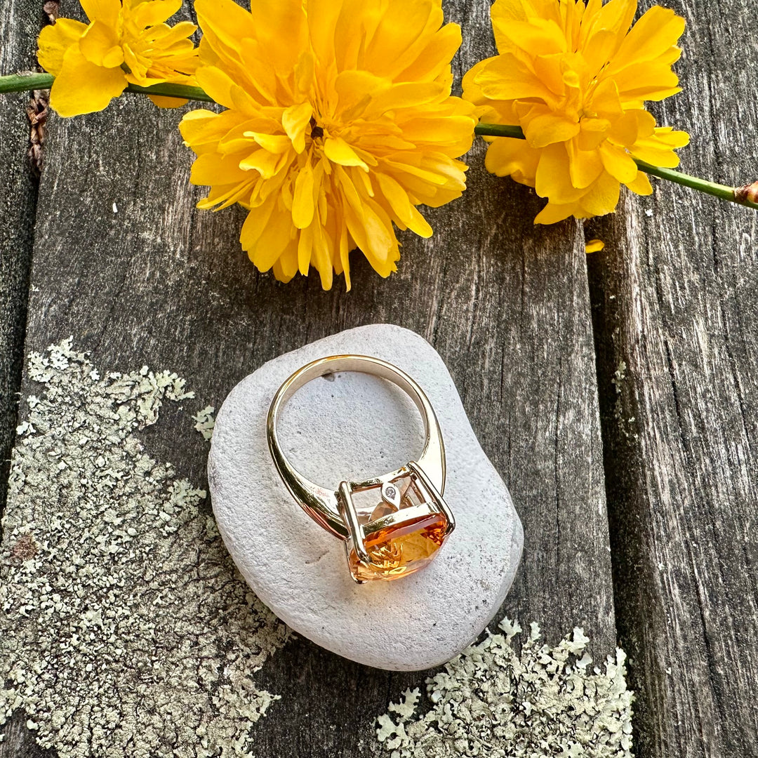 6.8ct brazilian citrine ring