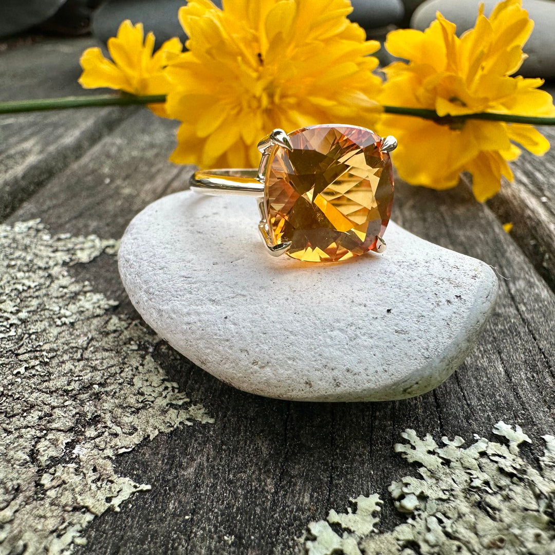 6.8ct brazilian citrine ring