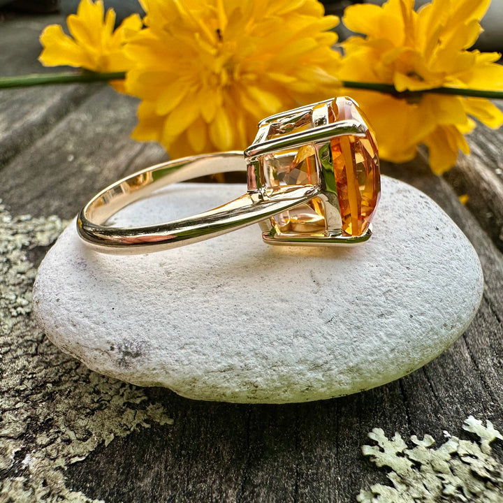6.8ct brazilian citrine ring
