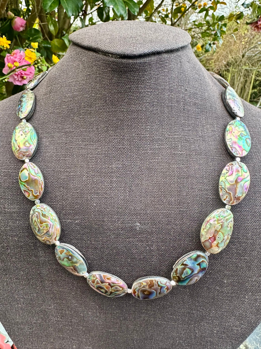 Paua corner necklace
