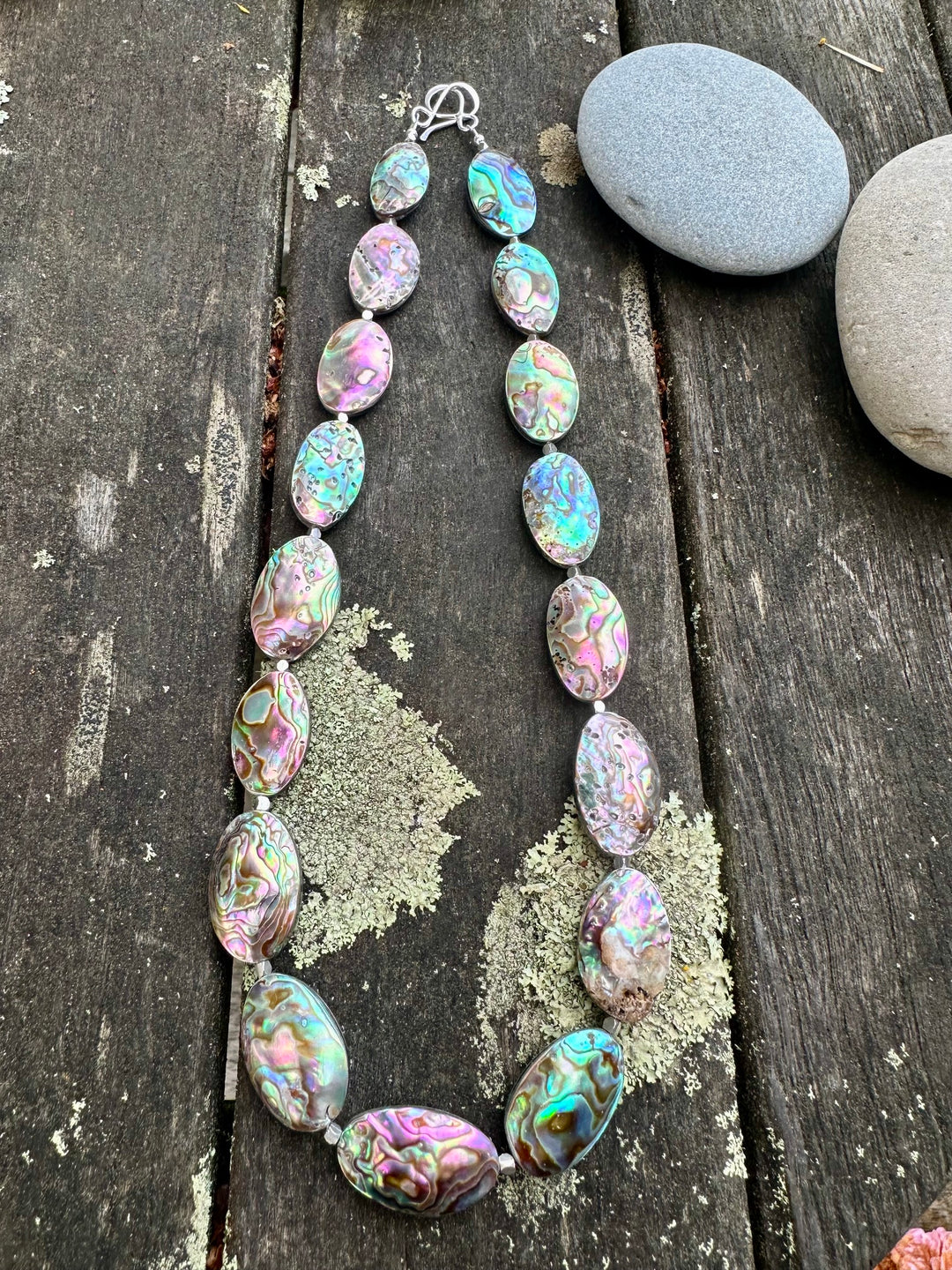 Paua corner necklace