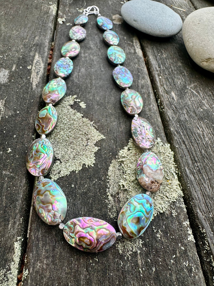 Paua corner necklace