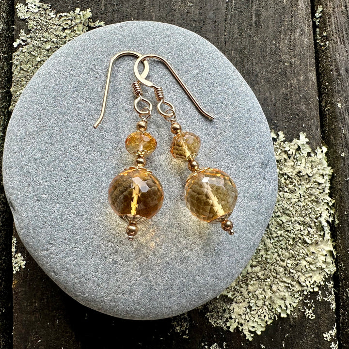 2 tier Citrine earrings