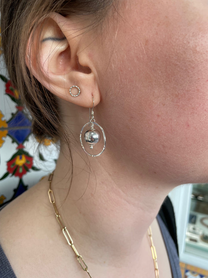 Sterling silver hoop earrings