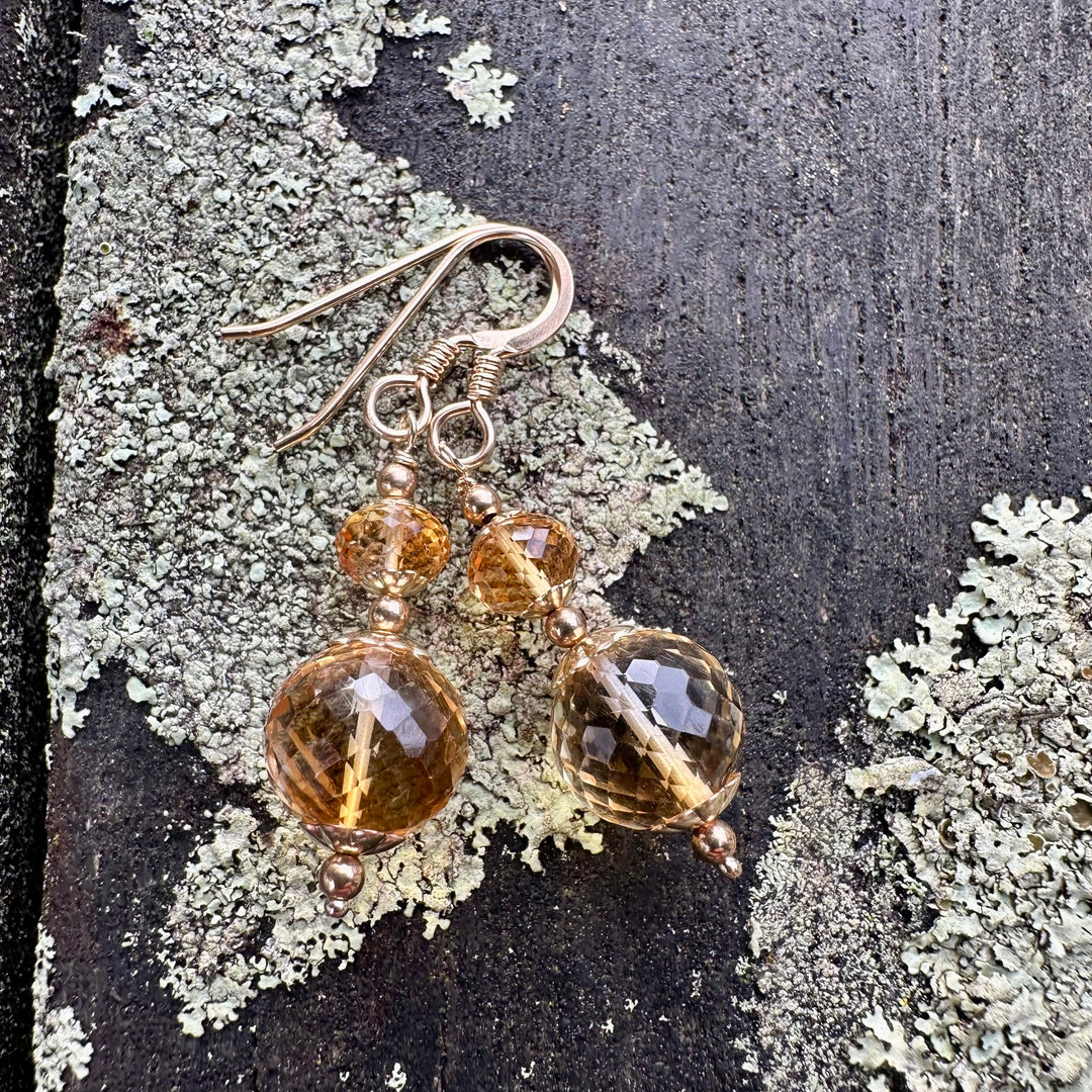 2 tier Citrine earrings