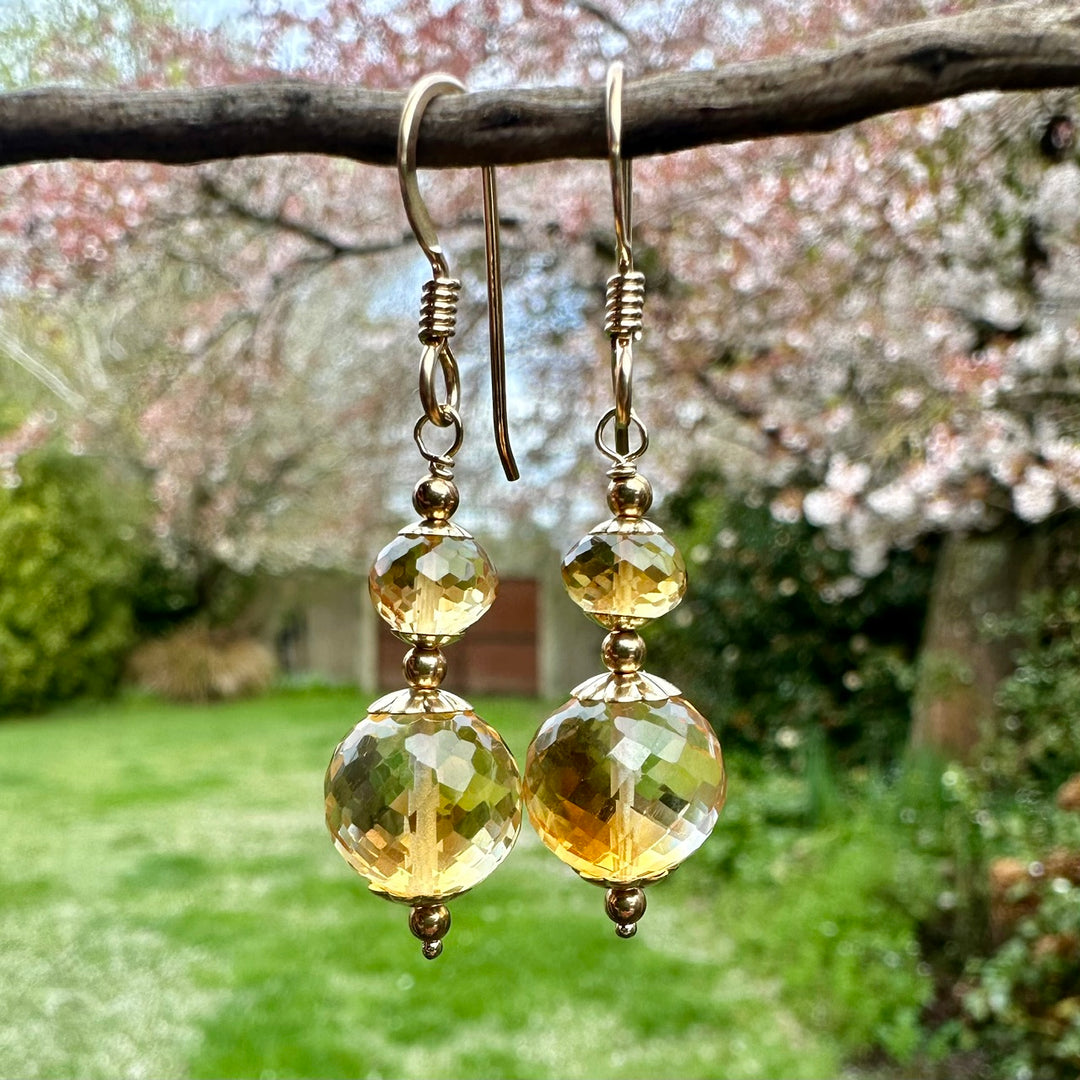 2 tier Citrine earrings