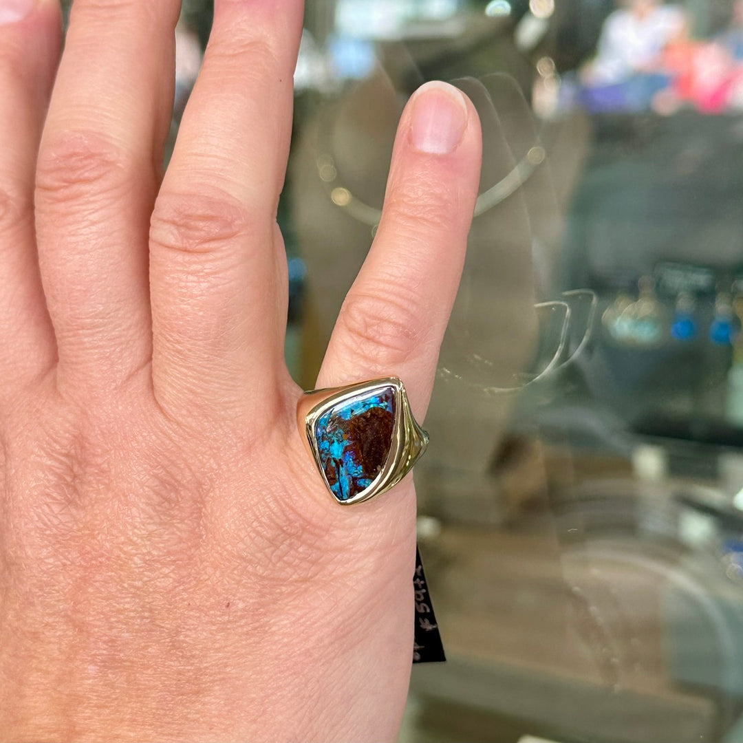 8ct Winton Boulder opal signet ring