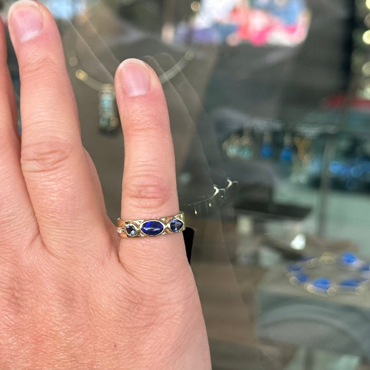 the audacious opal &amp; sapphire ring